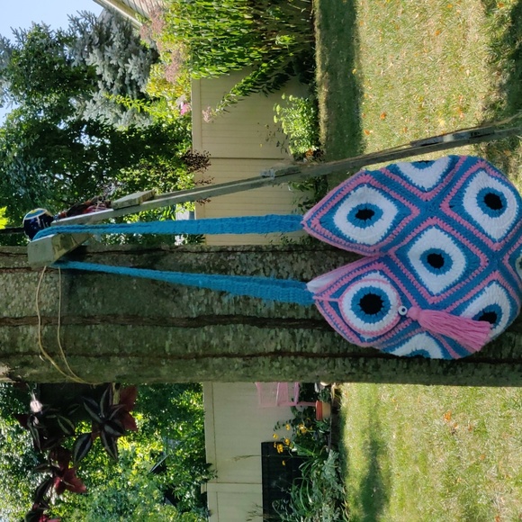 Handbags - Handmade Crochet Women's Evil 👀 Eye Design Shoulder Bag